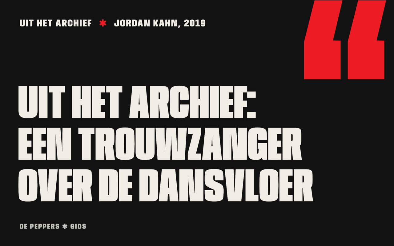 Affiche-kop met citaattekens en de tekst Uit het archief