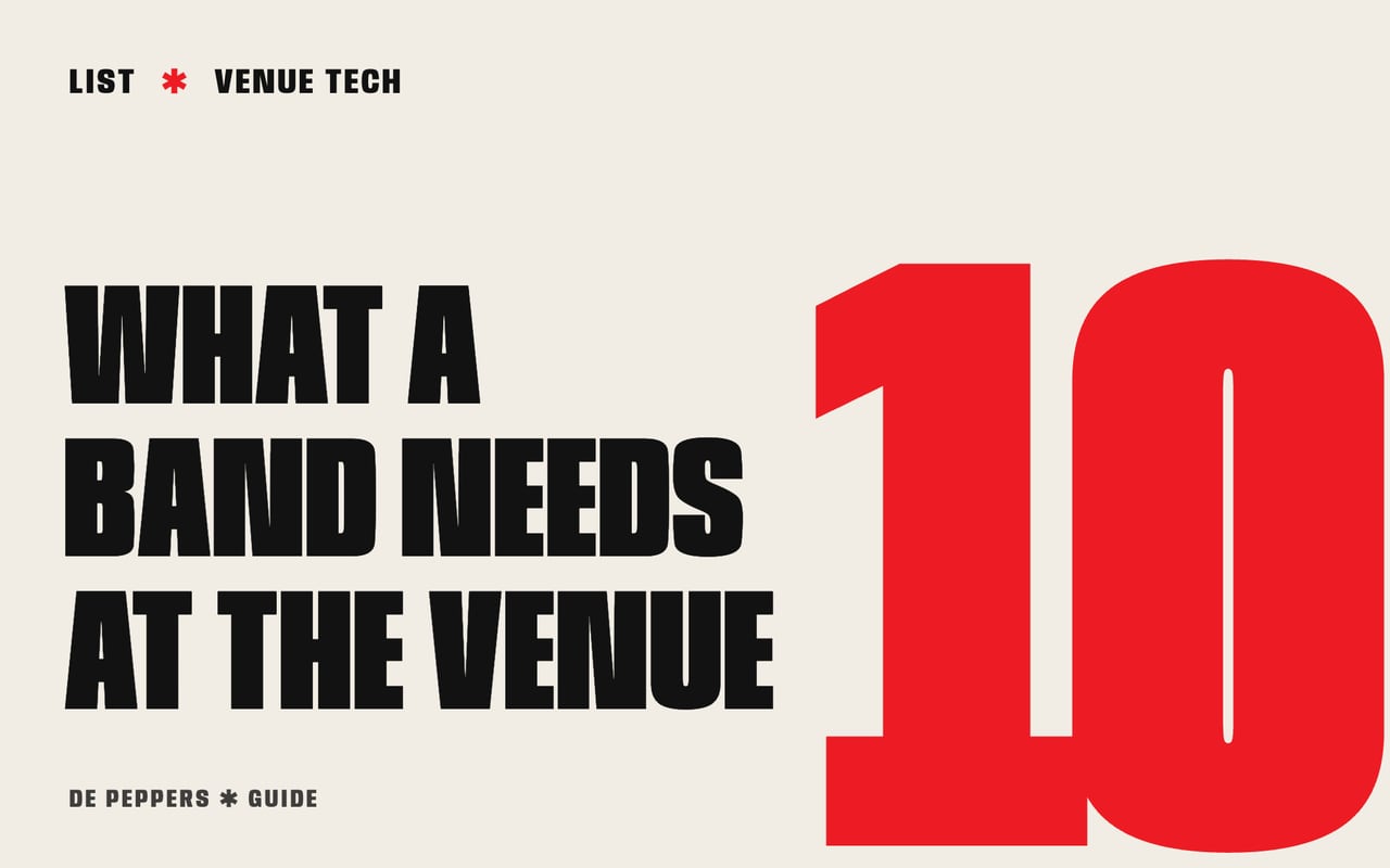 Poster-style header with a large number 10 and the words what a band needs