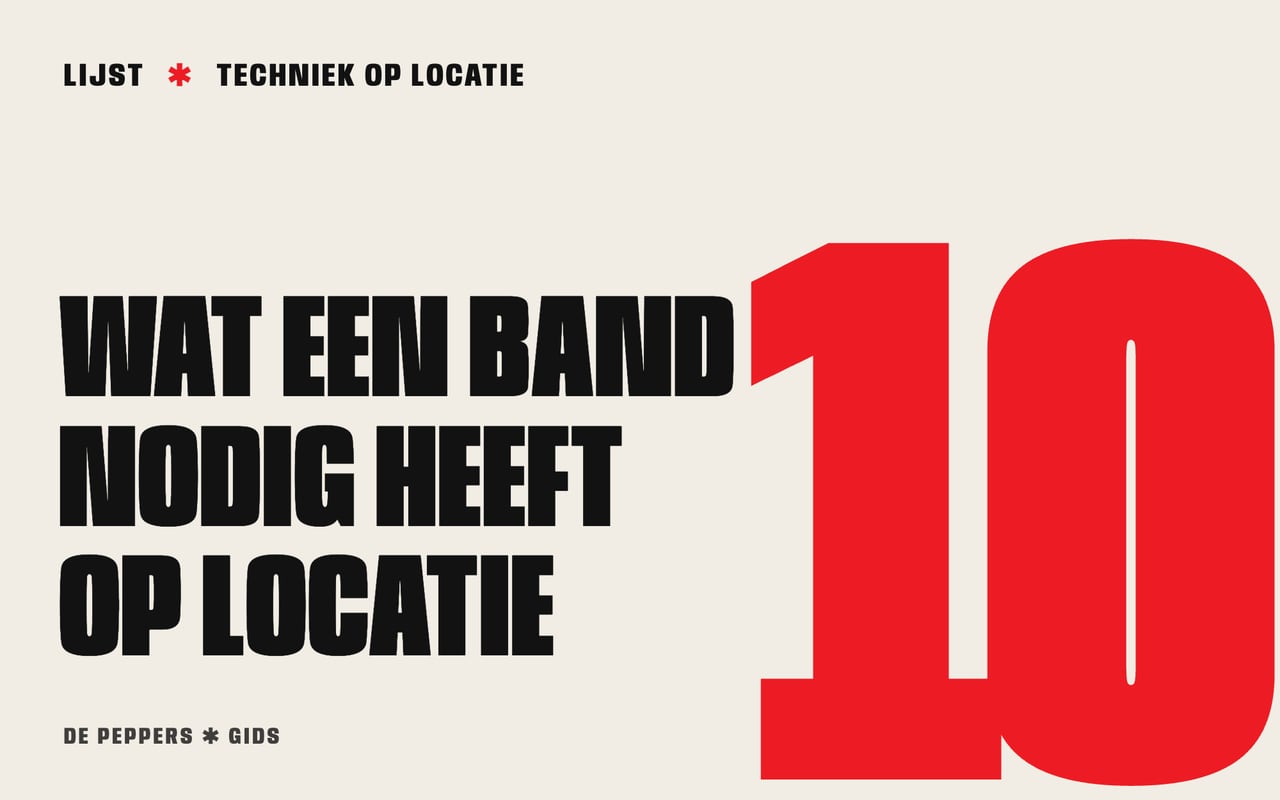Affiche-kop met een groot cijfer 10 en de tekst wat een band nodig heeft
