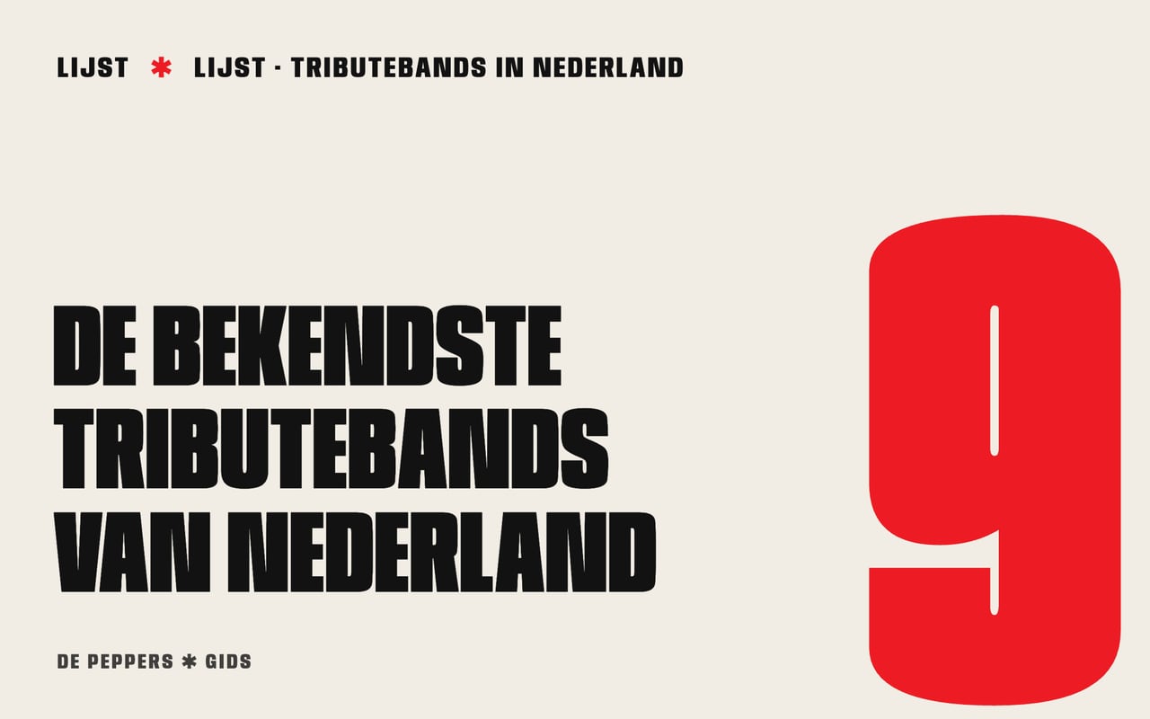 Affiche met grote rode cijfers 1 tot 9