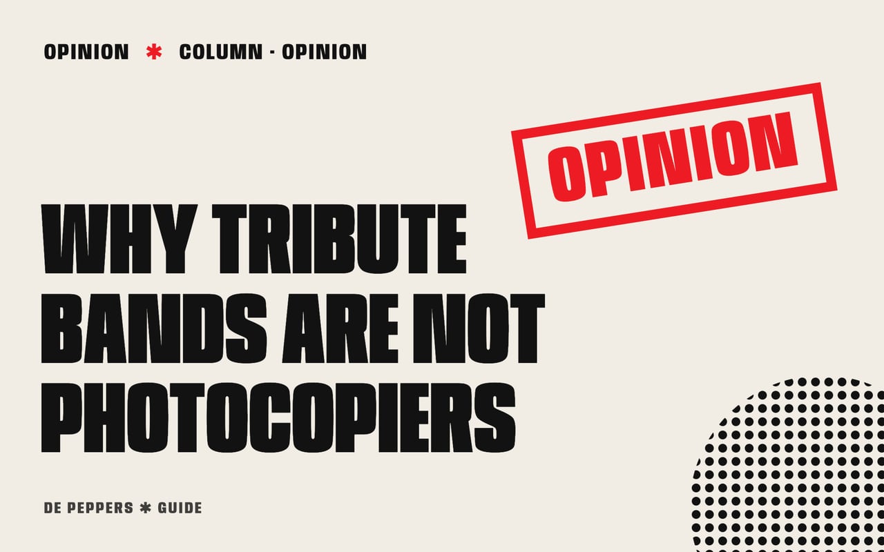 Poster with a red stamp reading opinion