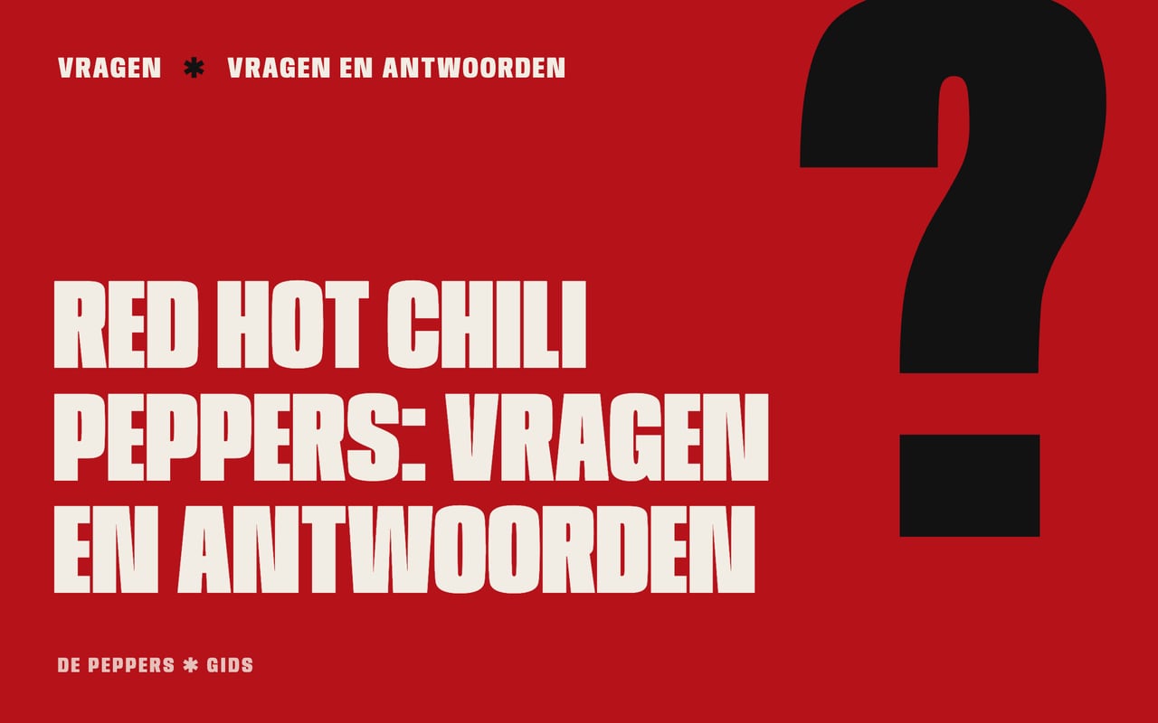 Typografisch kopbeeld: vragen en antwoorden over de Red Hot Chili Peppers
