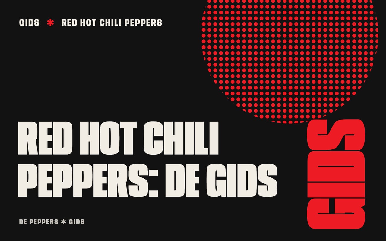 Typografisch kopbeeld: Red Hot Chili Peppers, de gids