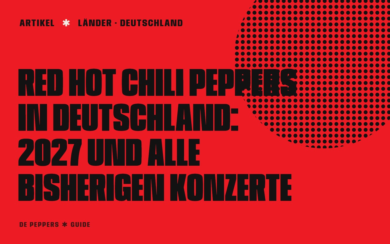 Typografischer Titel: Red Hot Chili Peppers in Deutschland