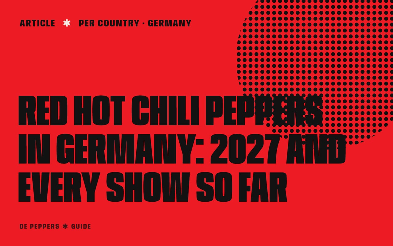 Typographic header: Red Hot Chili Peppers in Germany