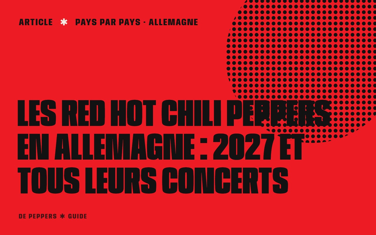 Visuel typographique : les Red Hot Chili Peppers en Allemagne