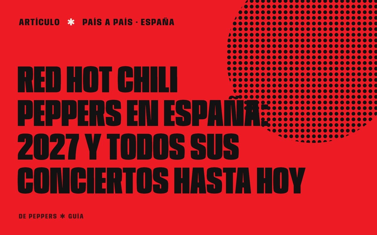Cabecera tipográfica: Red Hot Chili Peppers en España
