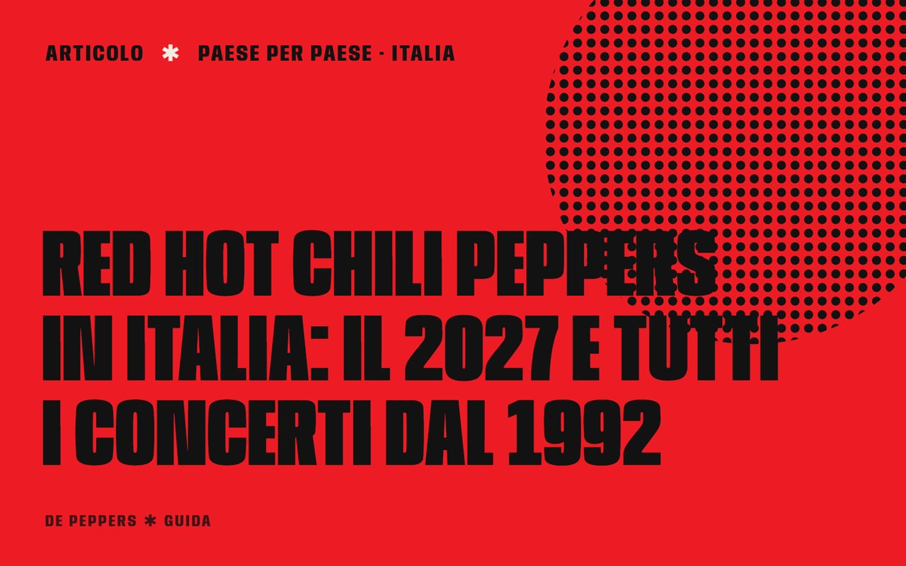 Testata tipografica: Red Hot Chili Peppers in Italia