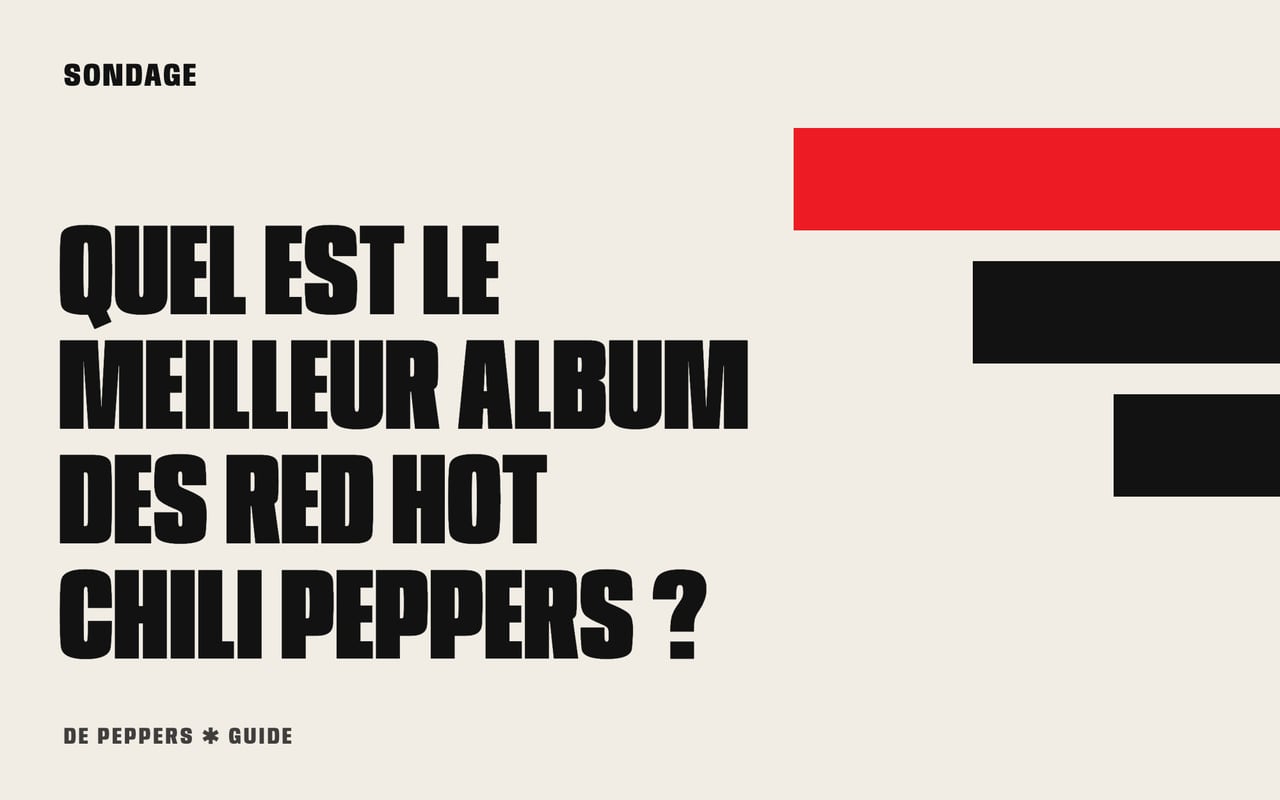 Visuel typographique : sondage sur le meilleur album des Red Hot Chili Peppers