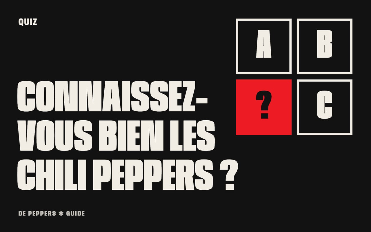 Visuel typographique avec points d'interrogation : quiz sur les Red Hot Chili Peppers
