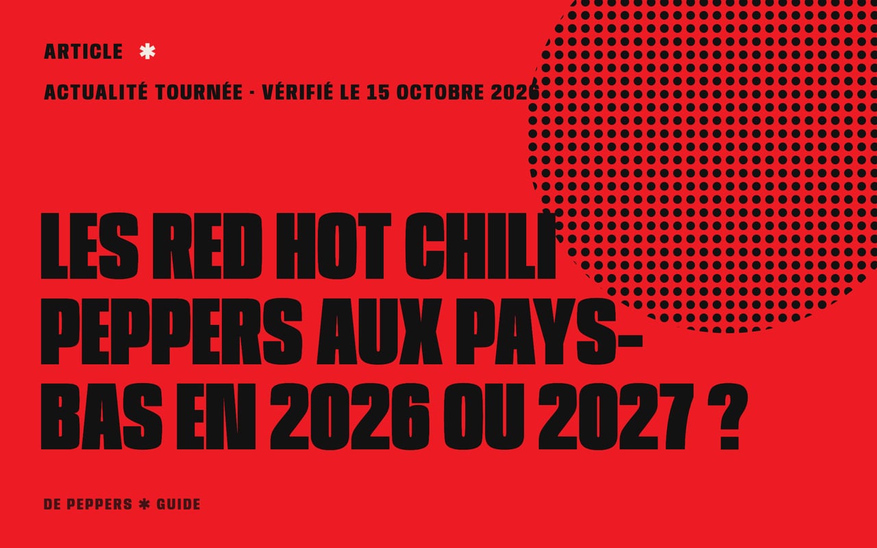 Visuel typographique : les Red Hot Chili Peppers aux Pays-Bas en 2026 ou 2027 ?