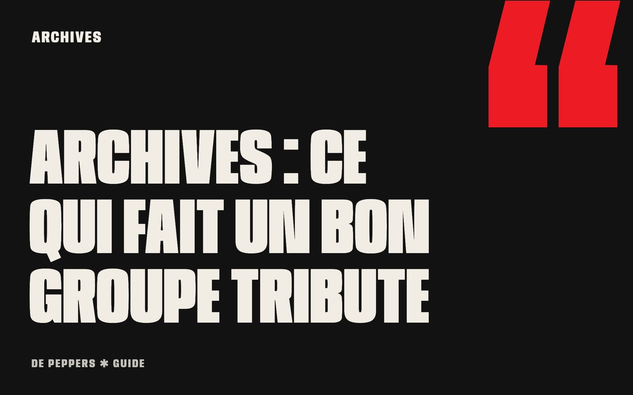 Affiche avec de grands guillemets rouges